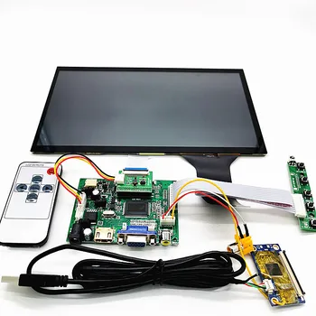 10,1 инча 1366x768 16:9 LCD капацитивен сензорен екран комплект за автомобил на който има дисплей комплект VGA + 2AV + HDMI AV2 отзад е за предпочитане