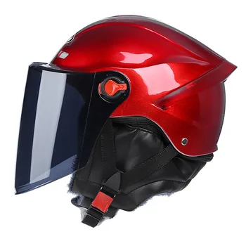 BYB/Abia Four Seasons Каска унисекс за электромобиля, противотуманный, топло батерия, защитна капачка за автомобилния шлем