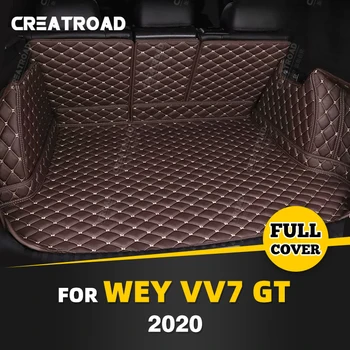 Автоматично подложка за багажника с пълно покритие за WEY VV7 GT 2020, кожена подплата за багажник на кола, аксесоари за защита на купето на товарен подложка