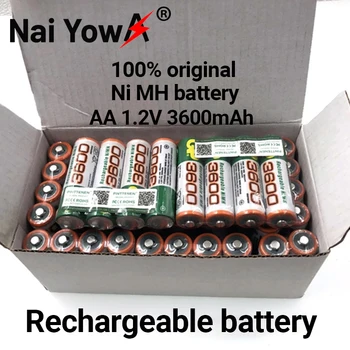 Батерии, акумулаторни 100% на снимка в дрехите, 20 парчета 1.2 AA 3600 mah Ni-Mh 2A, оригинални, събиране на nouvelle