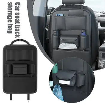 Органайзер за автомобилни седалки, многофункционална чанта за съхранение на задната седалка от плат Оксфорд, с множество джобове, с притежателя на таблет, протектор за деца