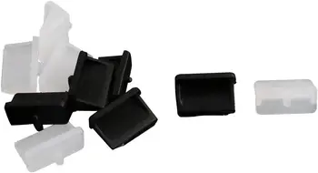 Полиетилен PE-покритие за USB порт Защита от прах Черно бяла 10 бр.