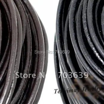 Продажба на едро на 25 м 5 мм кафяви кожени въжета Geguine за 