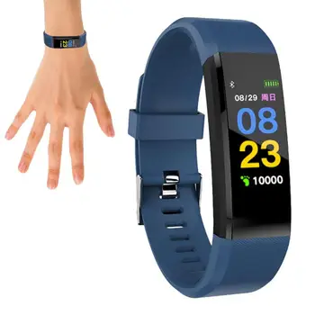 Спортни часовници за фитнес каишка за брояч на стъпки с цветен сензорен екран фитнес аксесоар за разходки, планинско катерене